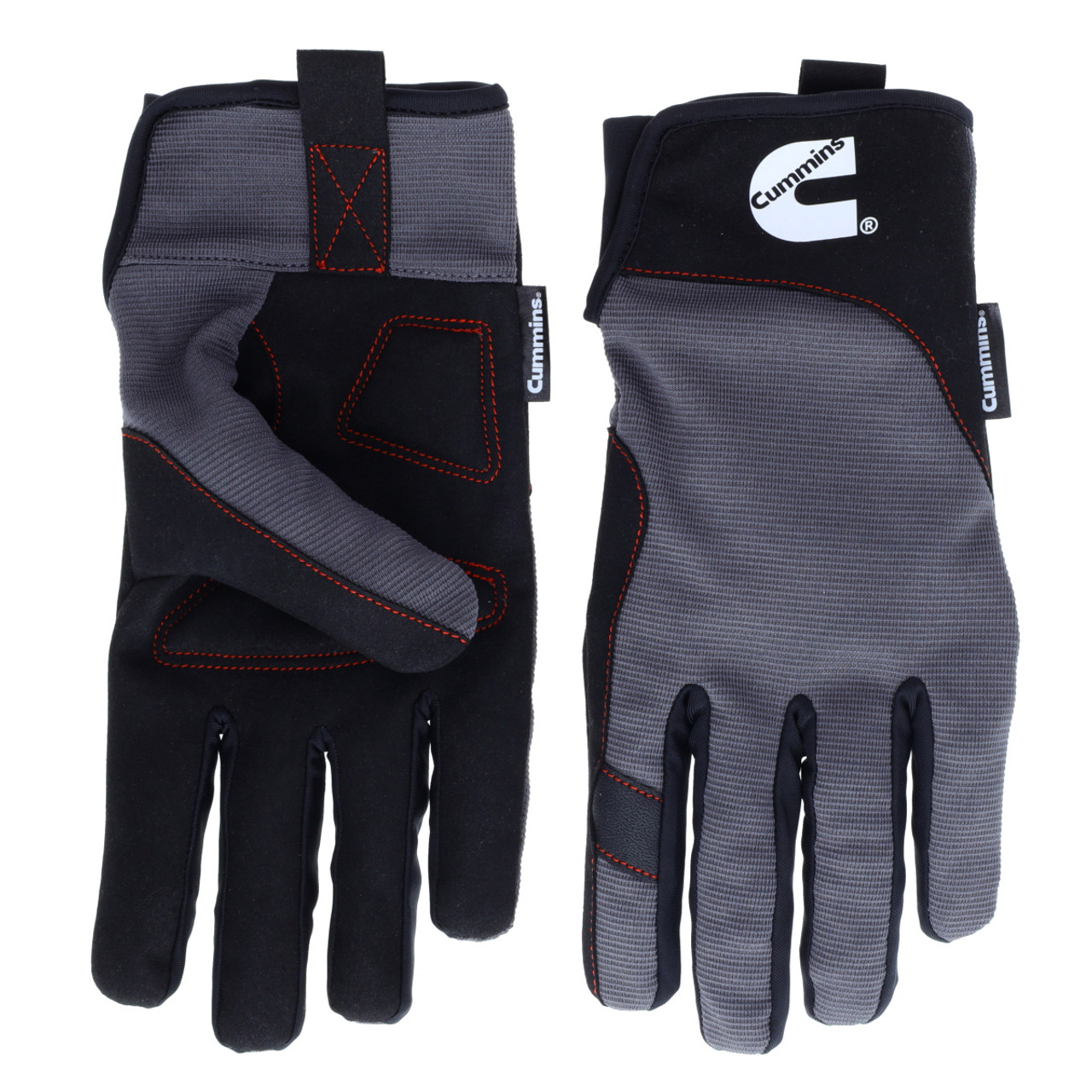 Cummins Mechanic Glove Pair- Large- Gray/Black