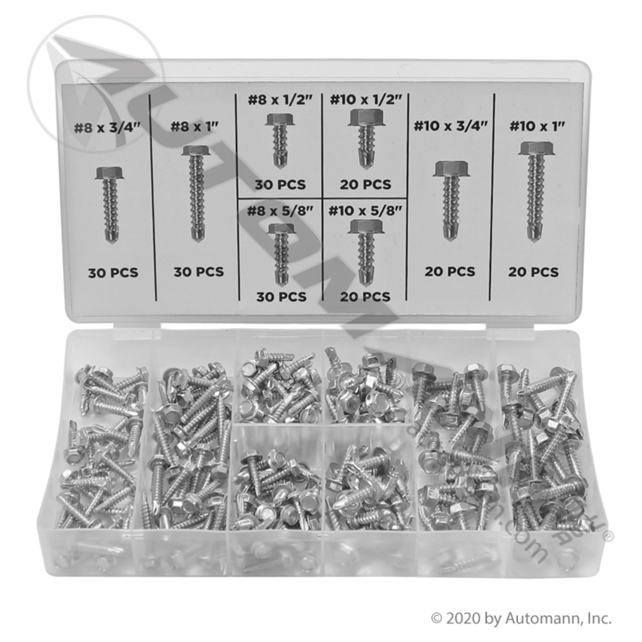 Self Tapping Screw Assortment Kit- 200 pieces