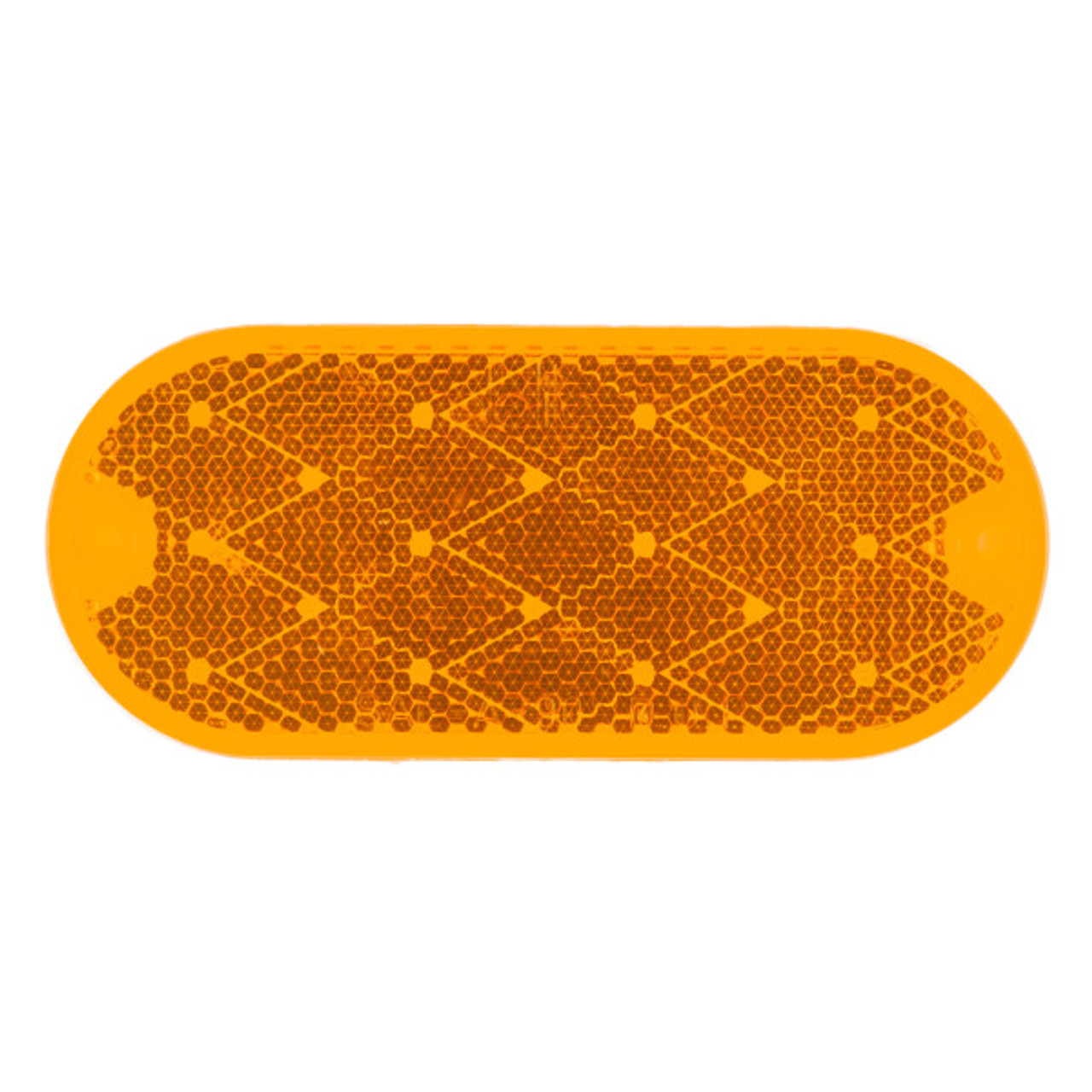 Grote 41033 Amber Reflector , Oval Stick-on