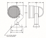 Betts 315010 Gooseneck Worklight w/ Extended Grommet- PAR36, Single Lead, 20a Switch (OB)