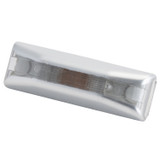 Grote 60291 3 3/4" Rectangular License Plate Lamp- Clear w/ Silver Painted Edges- Incandescent
