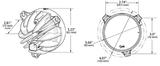 Grote 64F61 Trilliant T26 Round Work Lamp, Far Pattern, DT Plug, 24v- Flush Mount
