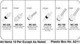 Shop Pack- A/C Service Valve Core Assortment Kit- 60pc