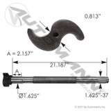 Camshaft for Fruehauf 12.25" ES Shoes- 21.187" Length- LH