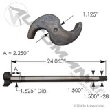 Camshaft for Dana/Spicer 16.5" Shoes- 24.063" Length- RH