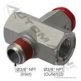 Pressure Protection Valve - PPV 67 - 85PSI- 3/8NPT IN- 3/8NPT OUT- Red Cap