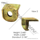 Wheel Clamp For Spoke Wheels- 2.44" Height, 3/4" Hole- replaces E-5821