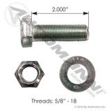 Drum Bolt Assembly- 5/8"-18- 2" Long- replaces E-5970