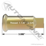 Wheel Nut Cap- Inner- LH- 1 1/8"-16 Thread