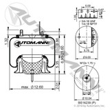Air Bag for International Rear Z Suspensions- Replaces 2027911C1 / W01-358-9648