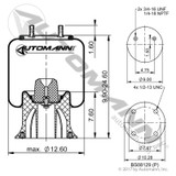 Air Bag for Hendrickson / Reyco Granning Suspensions- replaces S-8988 / W01-358-9349
