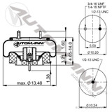 Air Bag for Meritor MPA, RHP Suspensions- replaces W01-358-8729