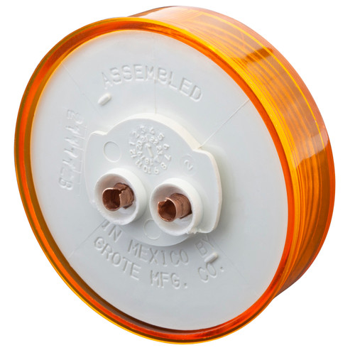 Grote 45813 2.5" Round Sealed Clearance / Marker Lamp- Amber- Optic Lens- Incandescent