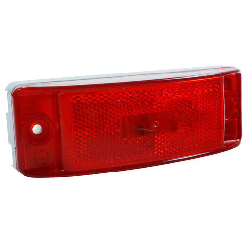 Grote 46872 Turtleback II Clearance / Marker Lamp- Red-Incandescent- Reflex Lens