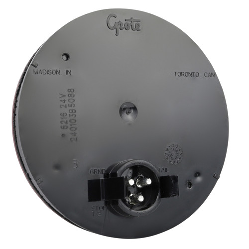 Grote 52162 SuperNova 4" Round S/T/T Lamp- Red, 24v