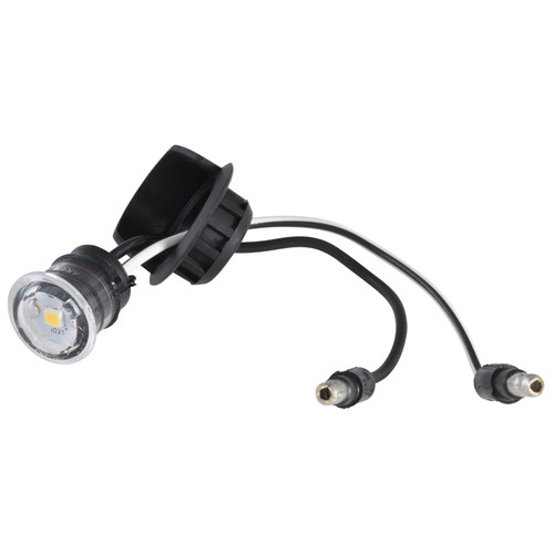 Grote 60721 MicroNova .75" Round LED License Plate Light w. Hooded Grommet- 12/24v