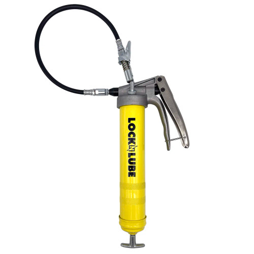 LockNLube Premium Pistol-Grip Grease Gun- Yellow