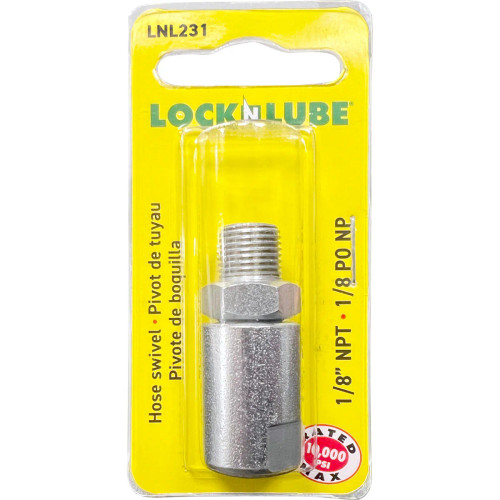 LockNLube In-line Grease Hose Swivel  1/8" NPT Standard