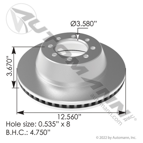 Automann Brake Rotor 153.141505 for Ford- replaces 141505