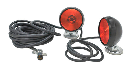 Grote 65402-4 Magnetic Towing Lamp Kit- Red