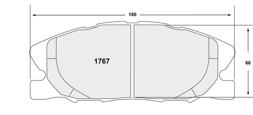 Performance Friction 1767.20 CarbonMetallic Brake Pad Set