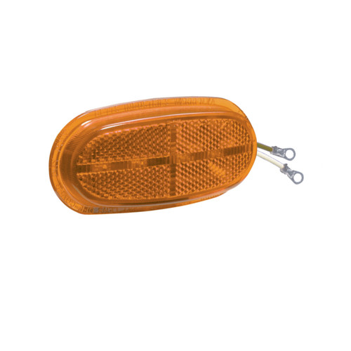 Betts 221202 Clearance / Marker Lens Lamp Insert- 200V Series- Amber Reflex- W/ Dual Eyelets