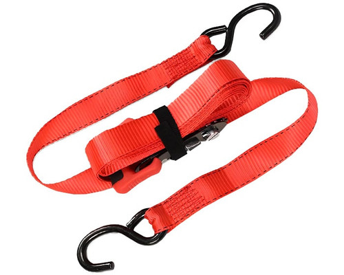 1" x 12' Ratchet Utility Strap w/ S Hook- Individual- Kinedyne 15531-1BX