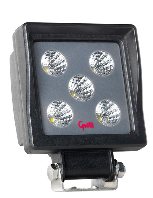 Grote BZ201-5 BriteZone LED 4" Square Worklamp 1100 Lumens- Post Mount