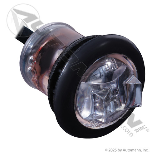 LED Marker / Clearance Lamp .75" Round w/ Grommet- Clear/Red