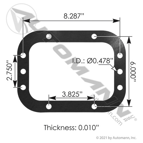 PTO Mounting Gasket for Chelsea / Muncie- 8 Bolt, 0.010in Thick