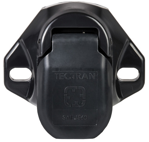 Tectran 670P-75L 7-Way Socket- Phillips Style Poly Socket-Split Pin, Bullet Terminals w/ Locking Clip
