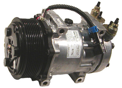 A/C Compressor- Sanden 7H15- 8 Groove Pulley- International- replaces 4418- Sunair CO-2179CA