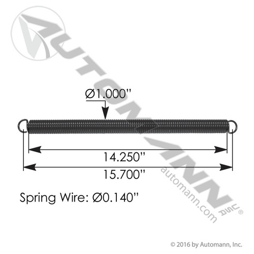 Hood Spring- Kenworth- replaces K224-35