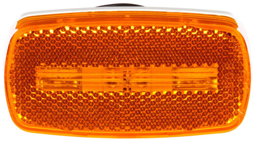 Signal-Stat 1222A Rectangular Marker / Clearance Lamp w/ Reflector- Amber, Incadescent