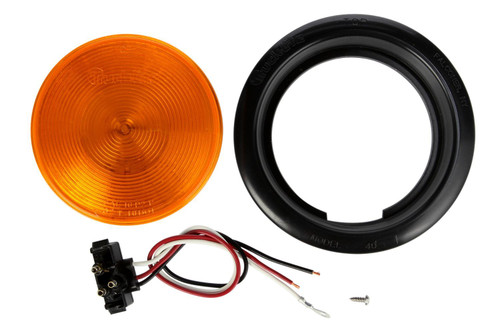 Truck-Lite 40009Y 40 Series (4" Round) Turn Signal Lamp Kit- 24v- Amber- Incandescent