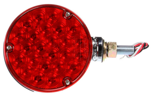 Truck-Lite Signal-Stat 2750 LED Round Pedestal Mount, Dual Face, Turn Signal Lamp- Red / Amber