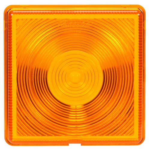Truck-Lite 8008 Snap-Fit Lens Replacement for 8000 Series (4" Square) Lamps- Amber