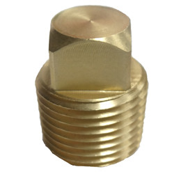 Brass Square Head Pipe Plug- Choose Size