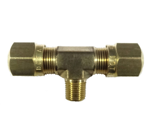 Brass DOT Branch Tee for Nylon Tube- Choose Size