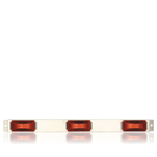 Maxxima M20323R Aluminum LED Clearance Marker ID Bar w/ 3 x Rectangular Red Lamps