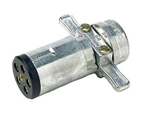 6 Pole Trailer Connector Plug- Metal