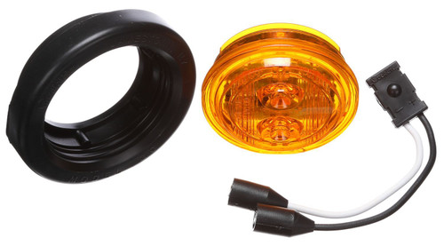 Truck-Lite 30086Y Model 30 (2" Round) LED Clearance Marker Lamp Kit- Amber- 6 Diodes (includes Grommet & Pigtail)