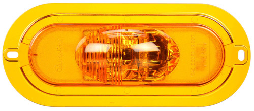 Truck-Lite 60420Y Model 60 (6" Oval) LED SideTurn Lamp- Amber- Bubble Bulb, Flange Mount- 6 Diodes