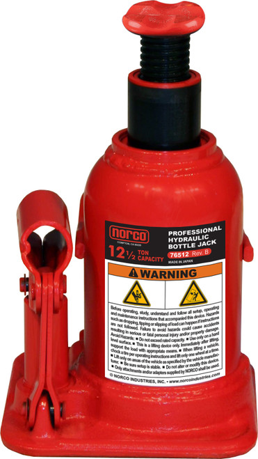 Norco 76512B 12 1/2 Ton Low Profile Hydraulic Bottle Jack