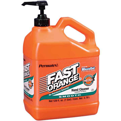 Permatex Fast Orange Smooth Hand Cleaner- 1 Gallon Pump Bottle (23218)