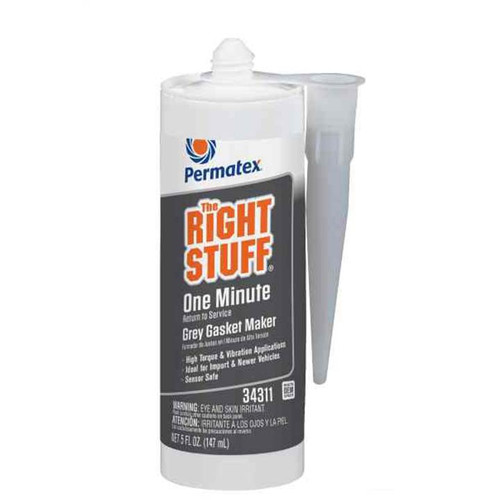 Permatex The Right Stuff Grey Instant Rubber Gasket Maker- 5oz Cartridge (34311)