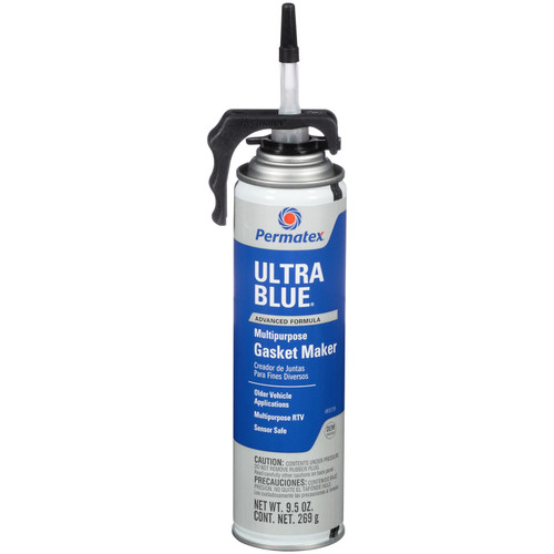 Permatex Ultra Blue Powerbead Multipurpose RTV Silicone Gasket Maker- 9.5oz Applicator Can (85519)
