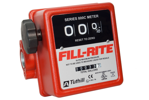 Fill-Rite Three Digit Mechanical Fuel Transfer Meter- 5-20 GPM 807C