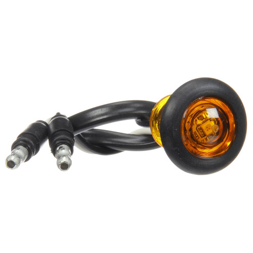 Truck-Lite 33050Y 33 Series (1" Round) LED Marker / Clearance Lamp w/ Grommet- Yellow