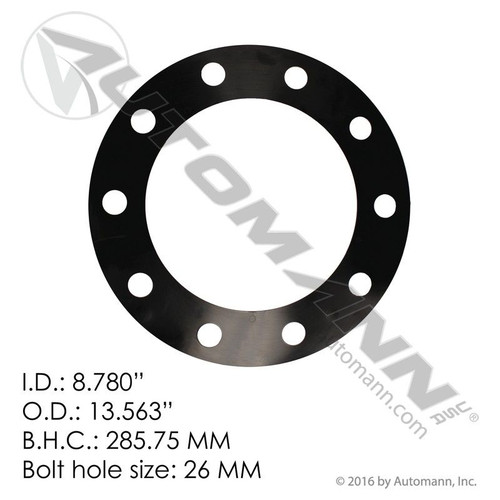 Wheel Separator Plate- 10 hole- 8.78" Outer Diameter